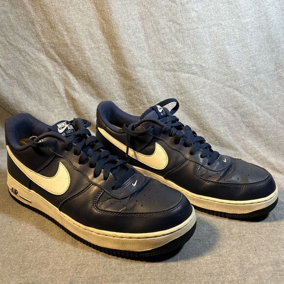 Nike Air Force 1 Low Midnight Navy Blue White 2016 488298-436 Men’s Size 11.5 - Picture 1 of 9
